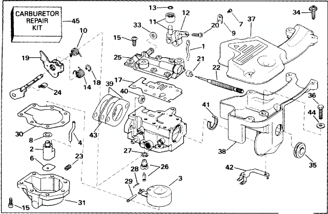 Schema carburateur yamaha 9.9