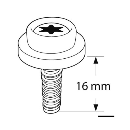CAF-COMPO Bouton universel composite Long Blanc - Les 10