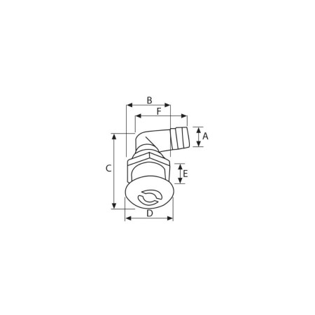 NUOVA RADE Event plastique ovale coudé Ø16 mm