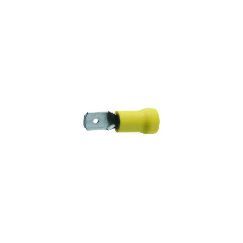 NAVEO Cosses plates 6,3mm Jaunes mâles - les 10