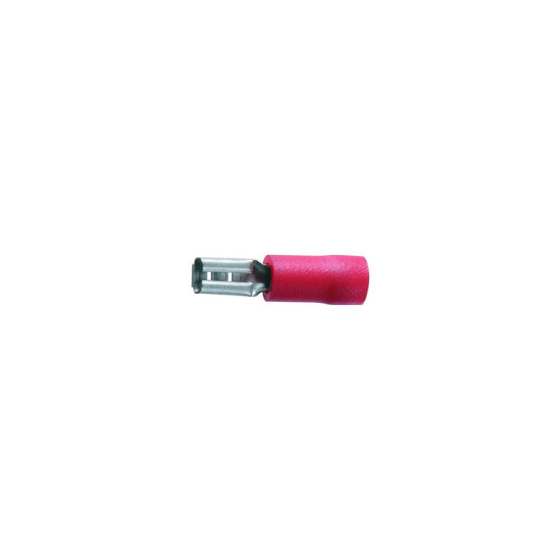 Cosses plate 2.8mm rouge femelle les 10