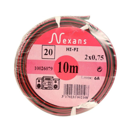 Câble électrique Hi-Fi Meplat 2x0,75mm² le m