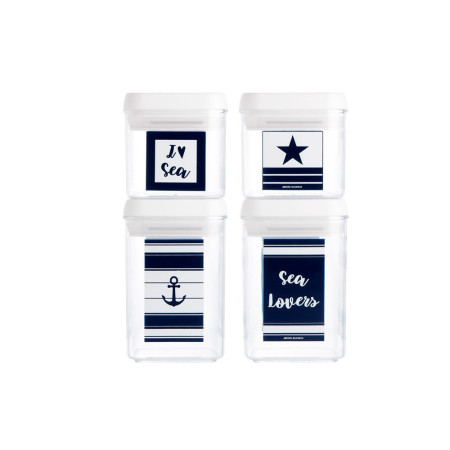 MARINE BUSINESS Set de 4 boîtes hermétiques SEA LOVERS