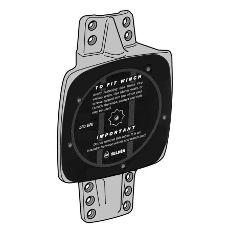 SELDEN Platine de winch 140x140/5°