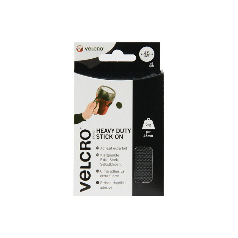 VELCRO® Pastille adhésive auto-agrippante EXTRA FORT NR Ø45