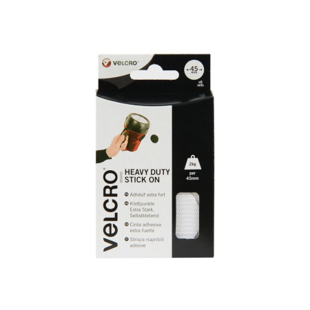 VELCRO® Pastille adhésive auto-agrippante EXTRA FORT BLC Ø45