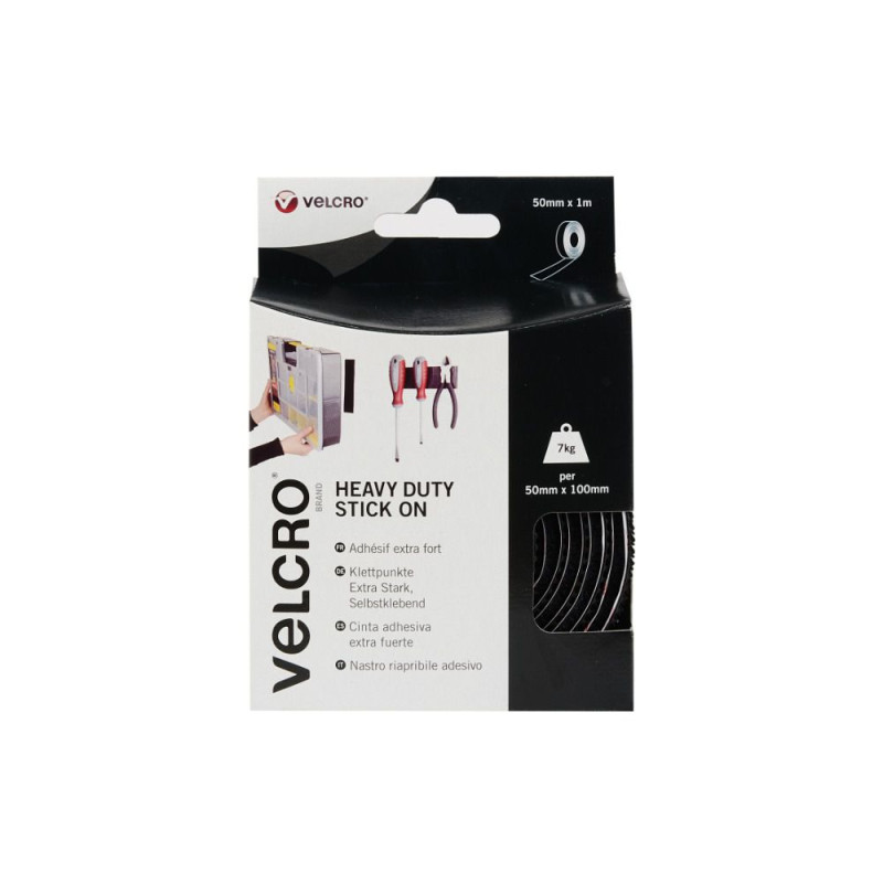 VELCRO® Ruban adhésif auto-agrippant EXTRA FORT NR 50mmx1m