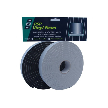 PSP Joint mousse vinyl 25mm x 6mm/ 3 m Noir