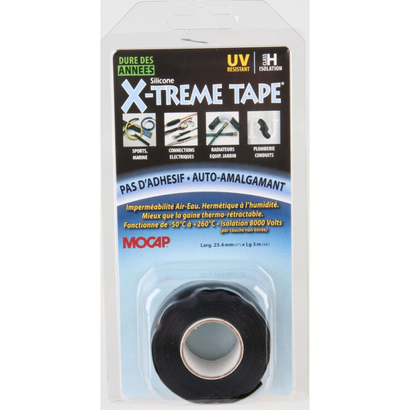 Ruban autovulcanisant silicone noir 3mx25mm