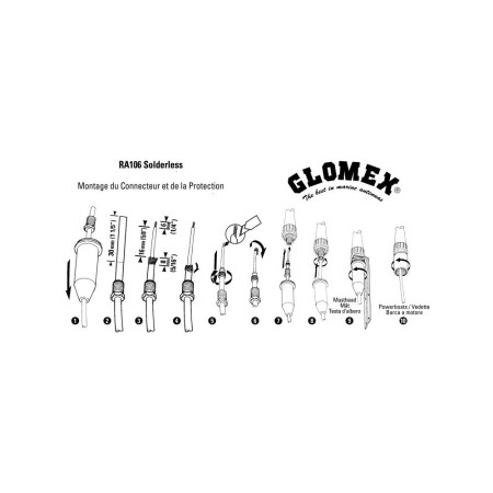 GLOMEX RA106 Vedette - 0.9m - 3dB - inox cable 4,5m