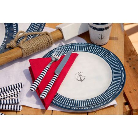 MARINE BUSINESS Assiettes plates SAILOR SOUL, les 6