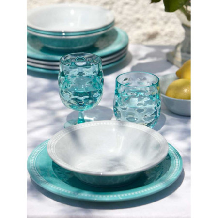 MARINE BUSINESS HARMONY Assiettes plates acqua (x6)