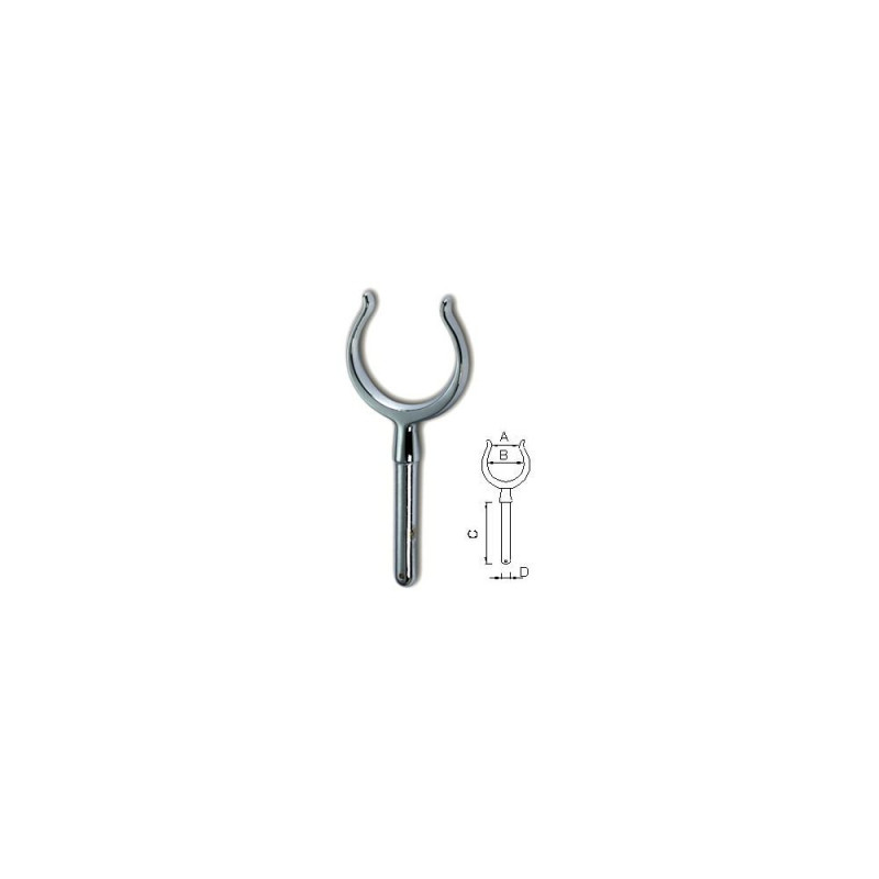 FORESTI Dame de nage laiton chromé Ø52mm tige 75x Ø12mm-VRAC