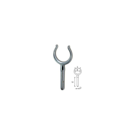 FORESTI Dame de nage laiton chromé Ø58mm tige 76x Ø14mm