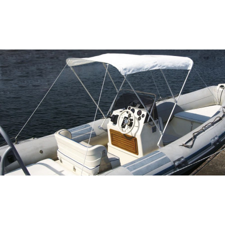 TREM Bimini 3 arceaux 200x180x110cm toile blanche