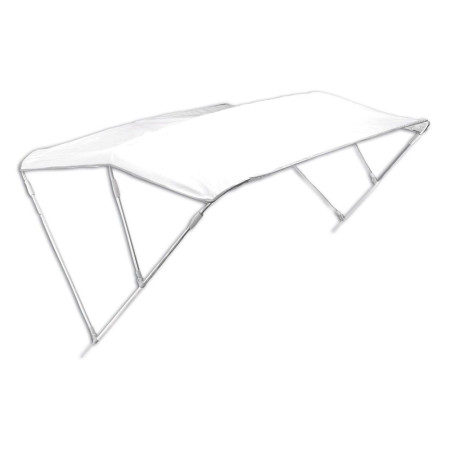 TREM Bimini 3 arceaux 185x180x140cm toile blanche