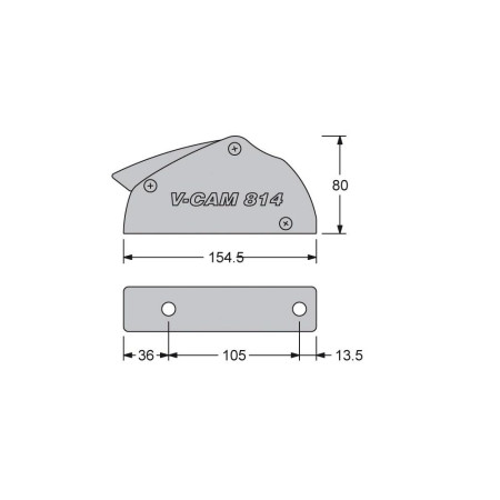 ANTAL Bloqueur V-CAM 814 simple pour cordage Ø12mm à 14mm