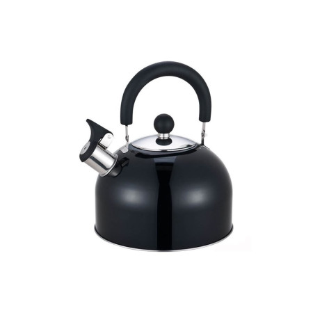 Bouilloire inox à sifflet métallisée noir 2,5 L