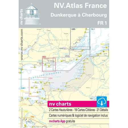 NV Charts Atlas de Dunkerque à Cherbourg FR1