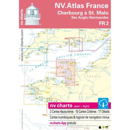 NV Charts Atlas de Cherbourg à St. Malo/îles Anglo-Norm FR2