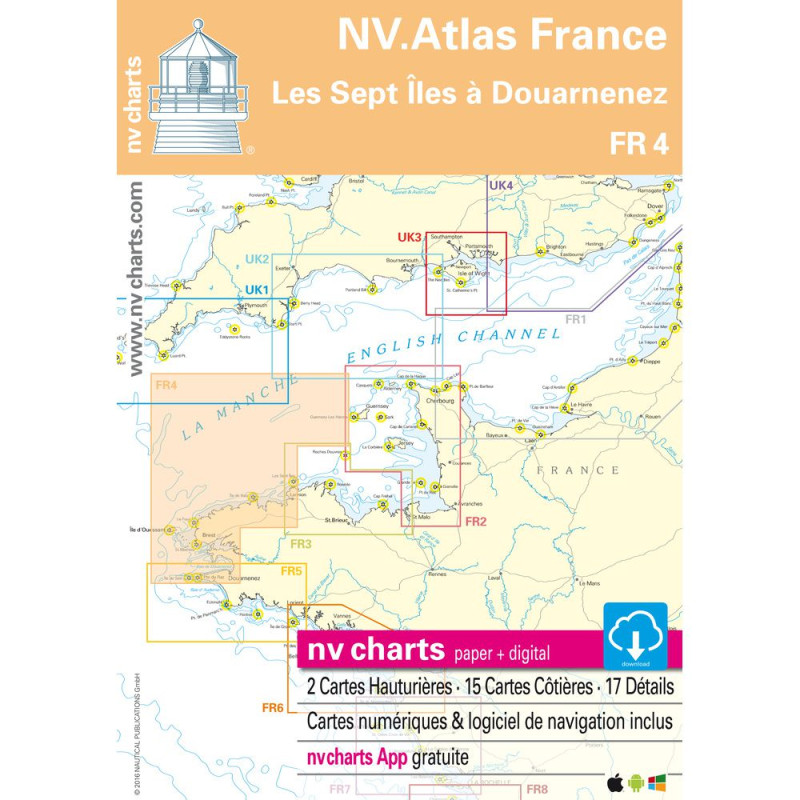 NV Charts Atlas Les sept îles à Douarnenez FR4