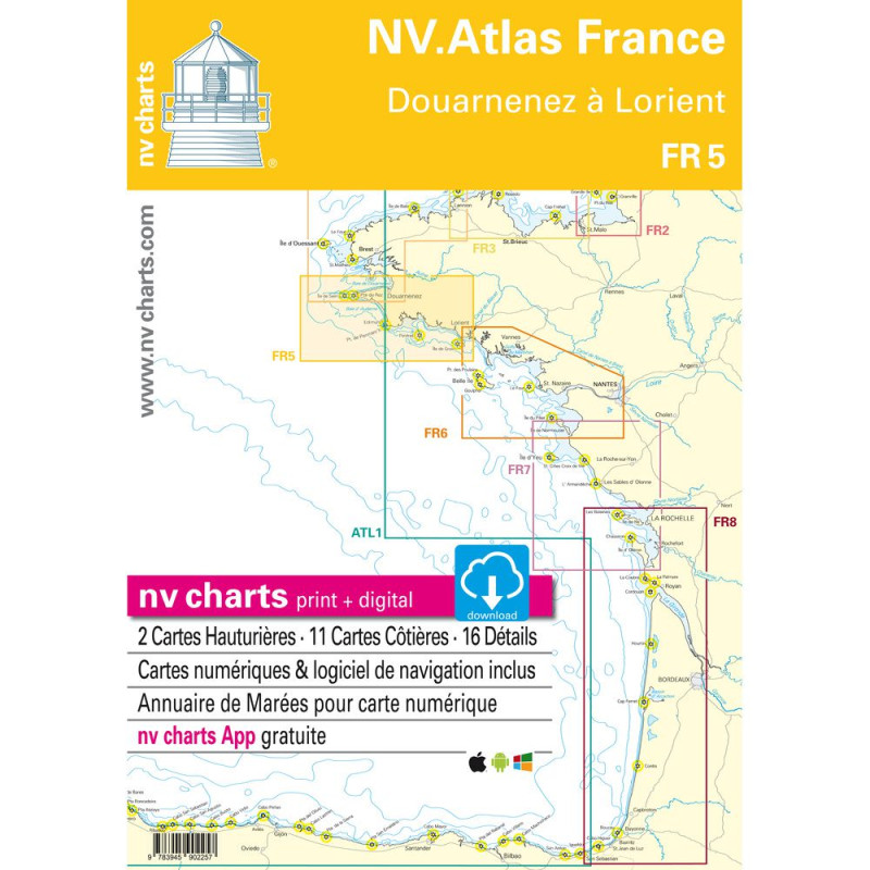 NV Charts Atlas Douarnenez à Lorient FR5