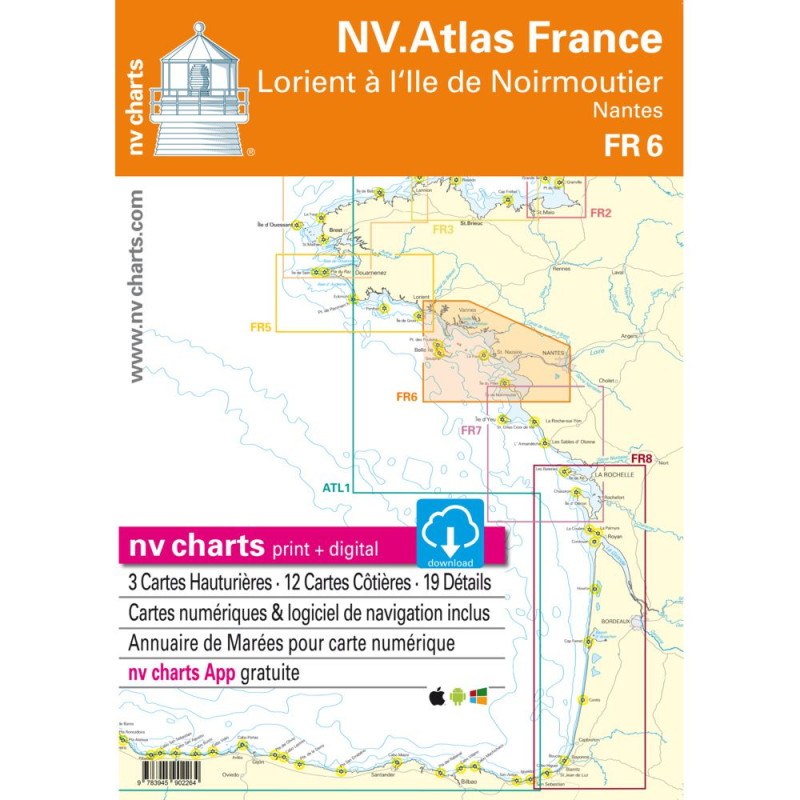 NV Charts Atlas Lorient à l'île de Noirmoutier FR6