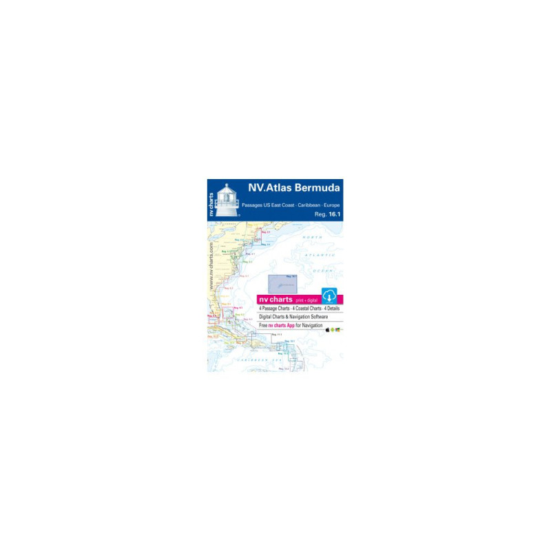 NV Charts ATLAS Bermuda, USEast Coast, Caribbean, Europe16.1