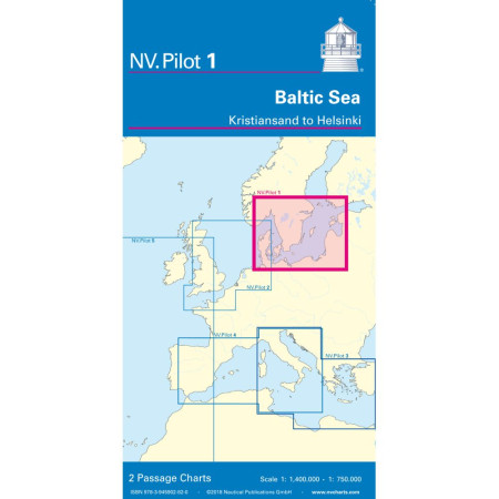 NV CHARTS Pilot 1 Carte marine Hauturière mer baltique
