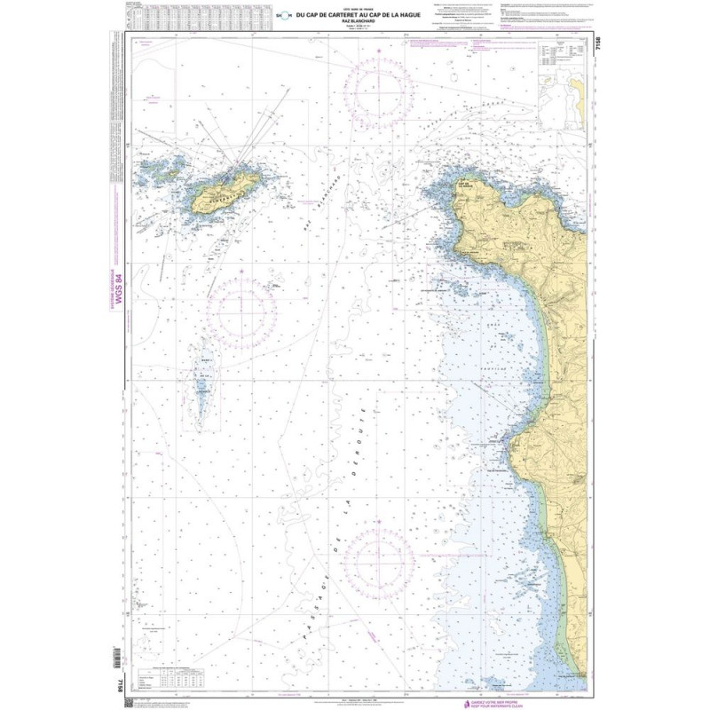 SHOM 7158 A PLAT Du Cap De Carteret Au Cap De La Hague