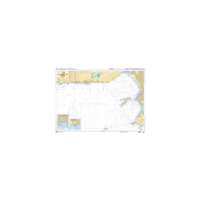 SHOM 7392LSH Carte Pliée Cote Sud De France Golfe Marseille