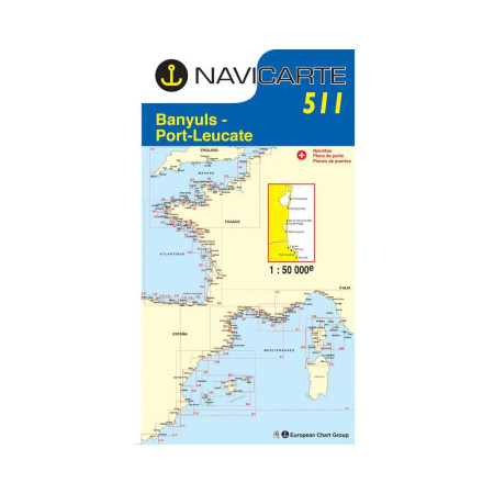 NAVICARTE Carte n° 511 Banyuls, Port Leucate, Port-Vendres