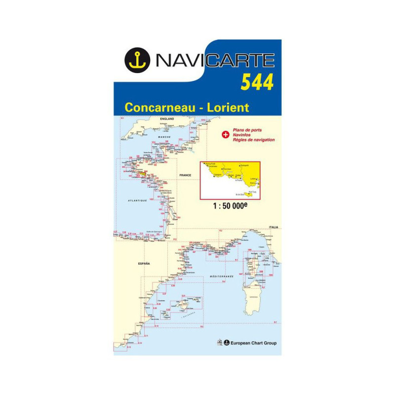 NAVICARTE Carte n°544 Concarneau-Lorient-Ile de Groix