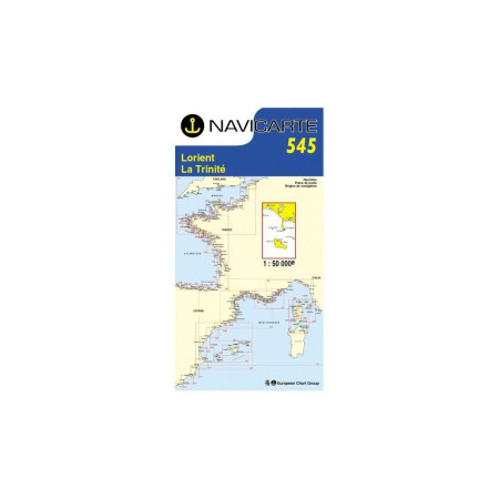 NAVICARTE Carte n°545 Lorient-La Trinité-Belle Ile-Houat