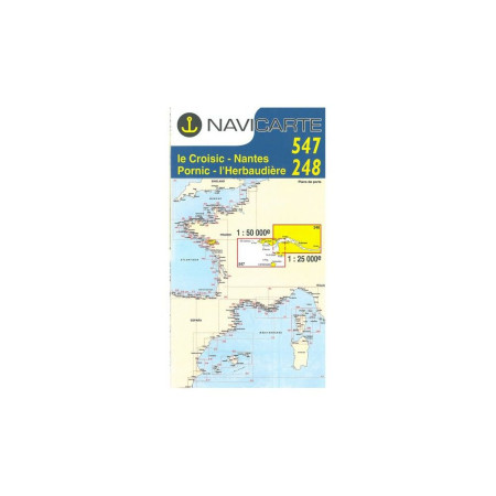 NAVICARTE Carte double n°547 et n° 248 Le Croisic-Nantes-Por