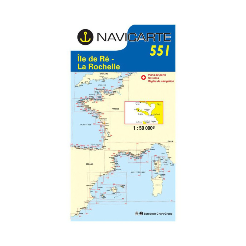 NAVICARTE Carte n°551 Ile de Ré-La Rochelle