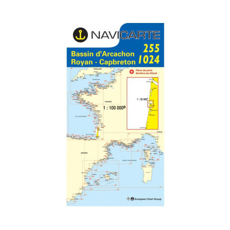 NAVICARTE Carte n°1024 Port Bloc-Cap Breton-Les Landes
