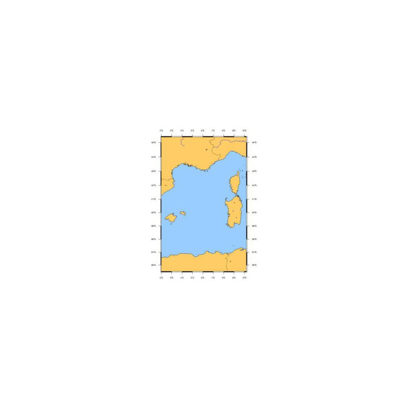 SHOM L7014 Des îles Baléares à la Corse et à la Sardaigne
