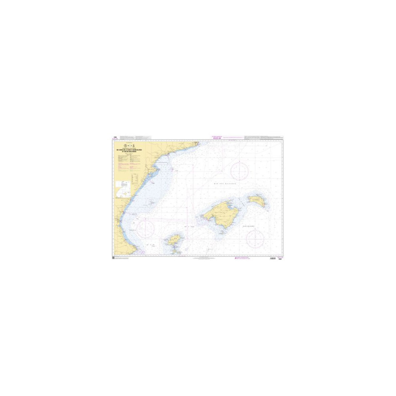 SHOM 7661 à plat de Cabo de la Nao à Barcelona et Islas Bale