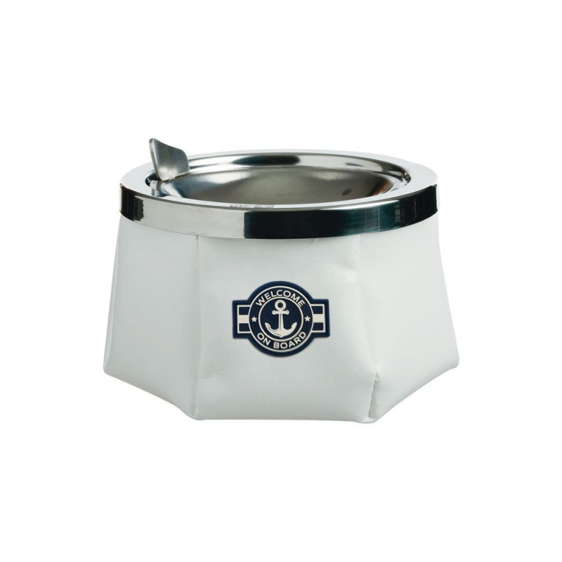 MARINE BUSINESS Cendrier blanc - ancre avec couvercle