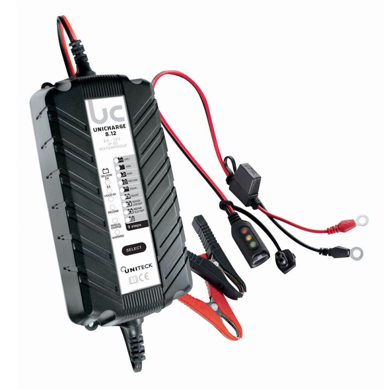 UNITECK Chargeur de batterie intelligent 12V - 8A