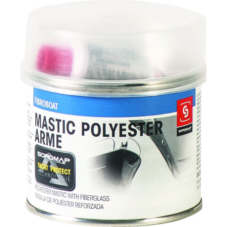 SOROMAP Mastic polyester armé Fibroboat 500g + catalyseur