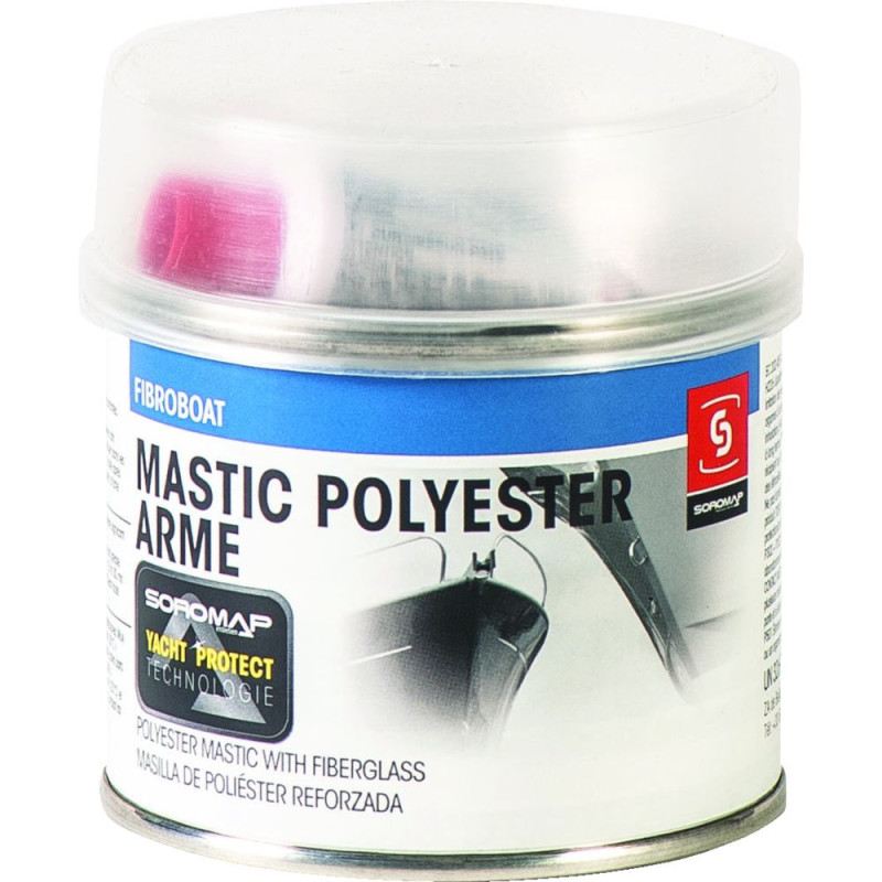 SOROMAP Mastic polyester armé Fibroboat 500g + catalyseur