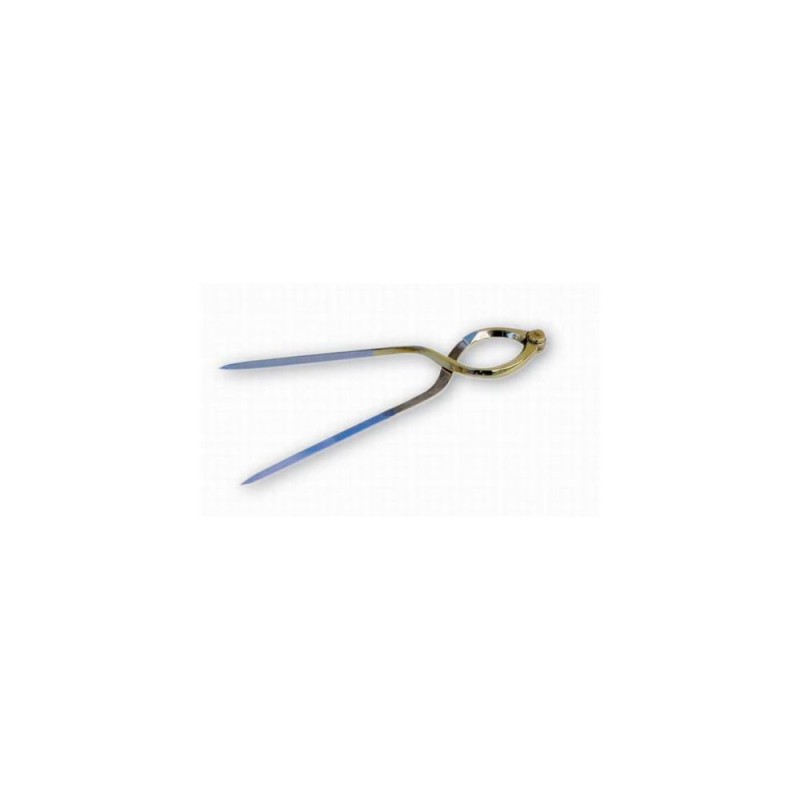 Compas laiton pointes sèches inox lyre 20cm
