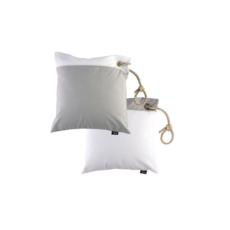 MARINE BUSINESS Lot de 2 coussins waterproof gris/blanc