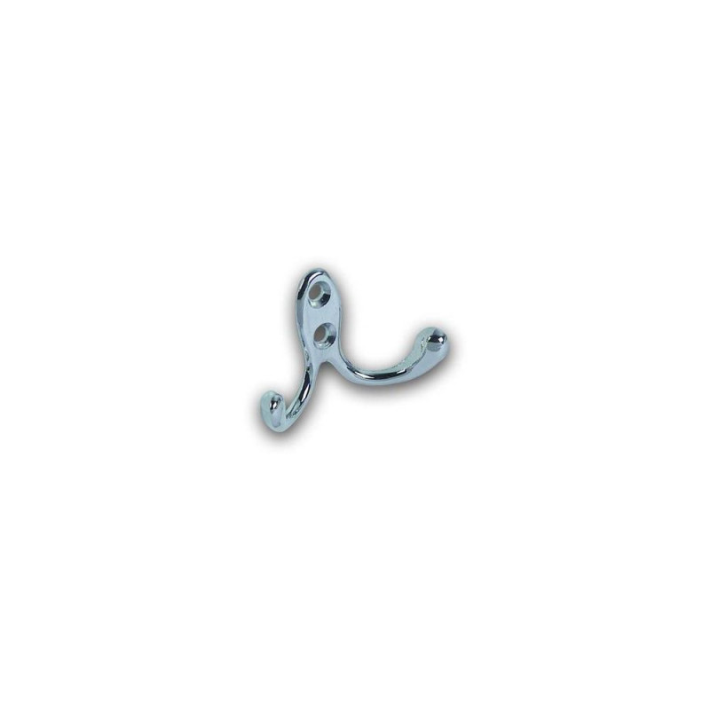 FORESTI Crochet porte manteau double en laiton 40x60mm