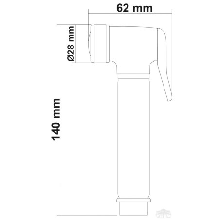 TREM Douchette seule chromée 140 mm