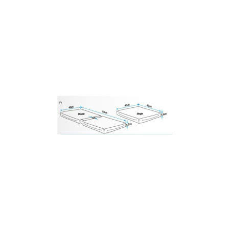 LALIZAS Coussin flottant 2 personnes bleu