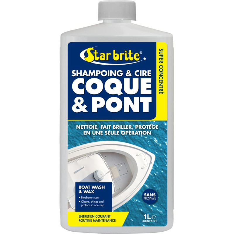 STAR BRITE Shampoing et cire coque et pont 1L