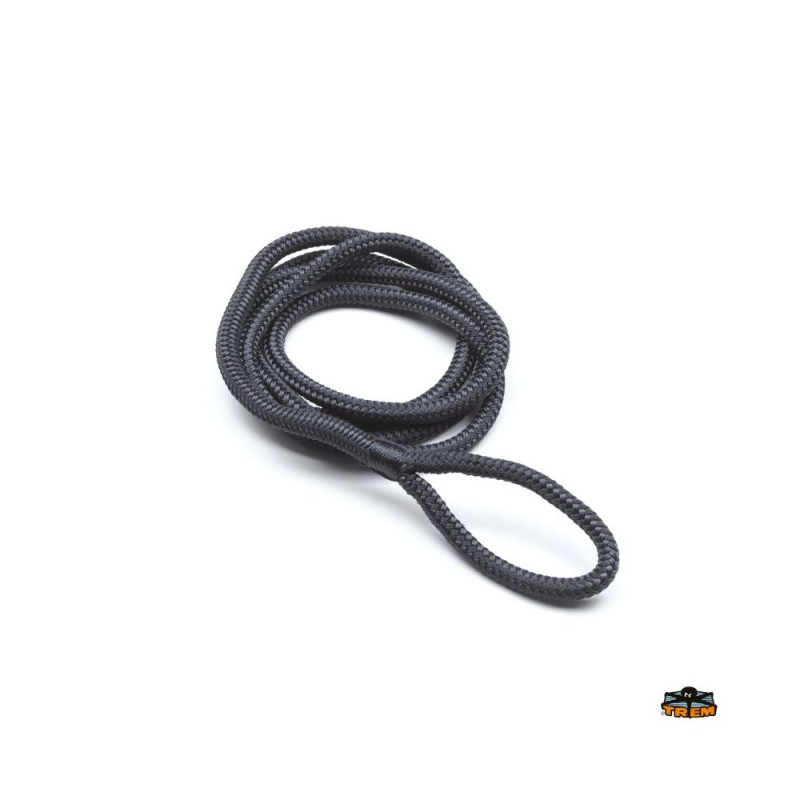 Tresse polyester noire pour pare-battage Ø6mm - 1,5m
